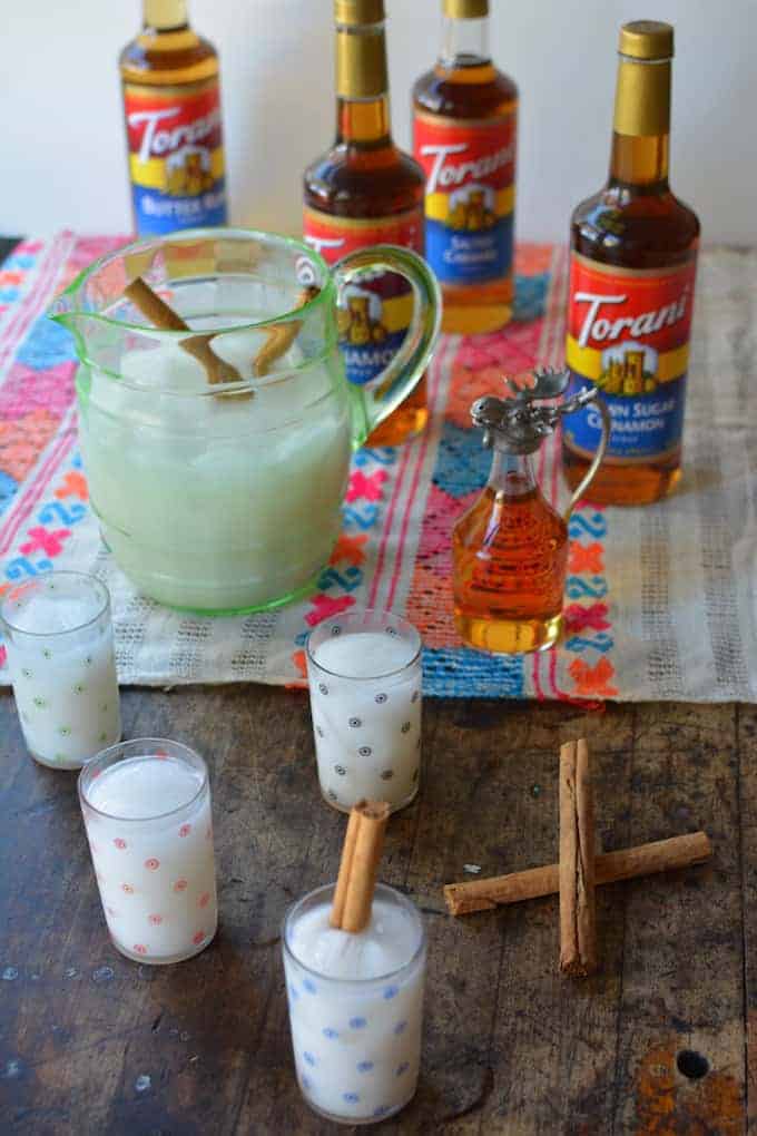 Make this fun horchata bar that is a hit with kids and adults alike for this year's Halloween party. Using syrups means everyone can make their own flavor!