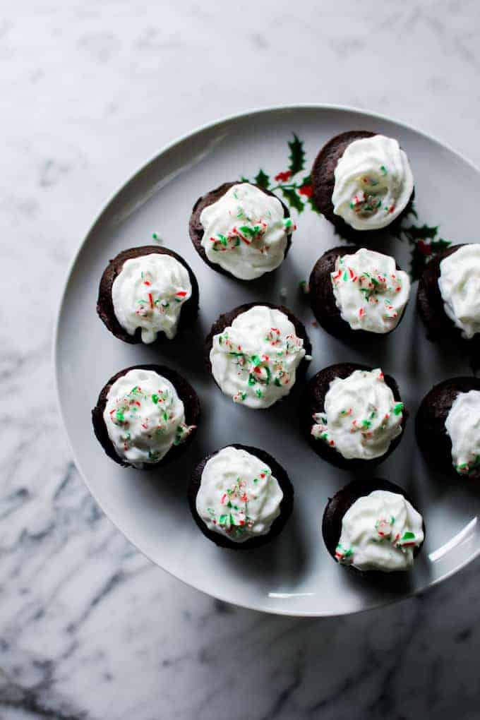 Peppermint Mocha Cupcake Bites combine the flavors of a Christmas time coffee shop favorite, are super easy to make, and look stunning on any holiday table.