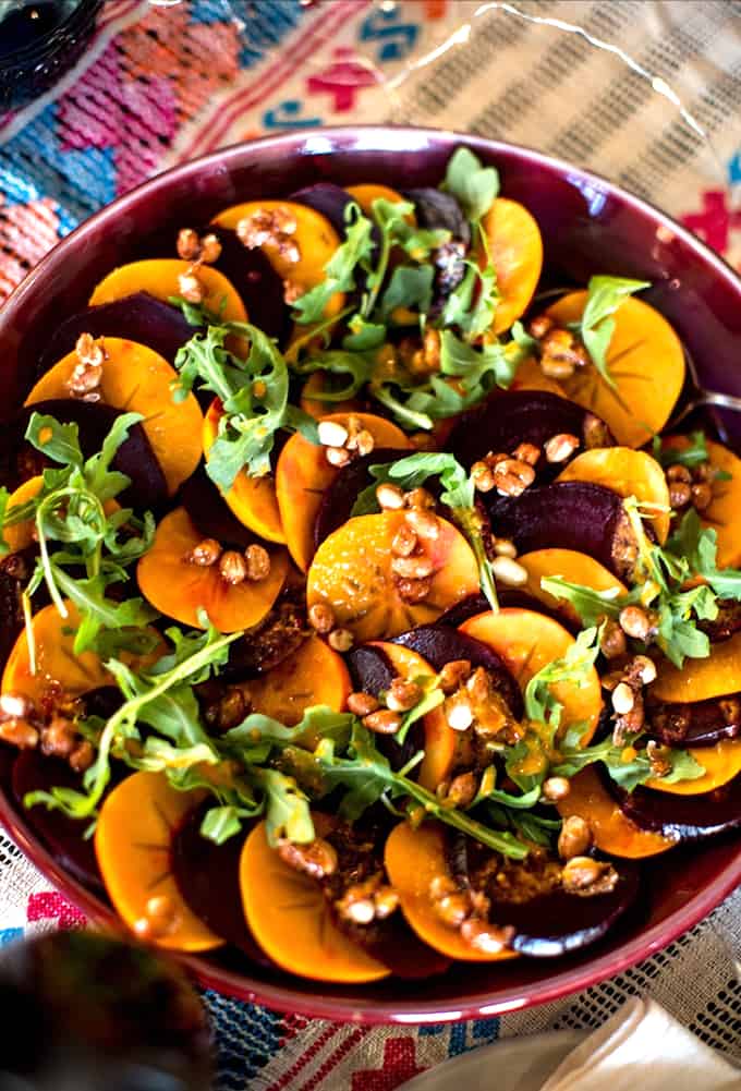 persimmon and beet salad