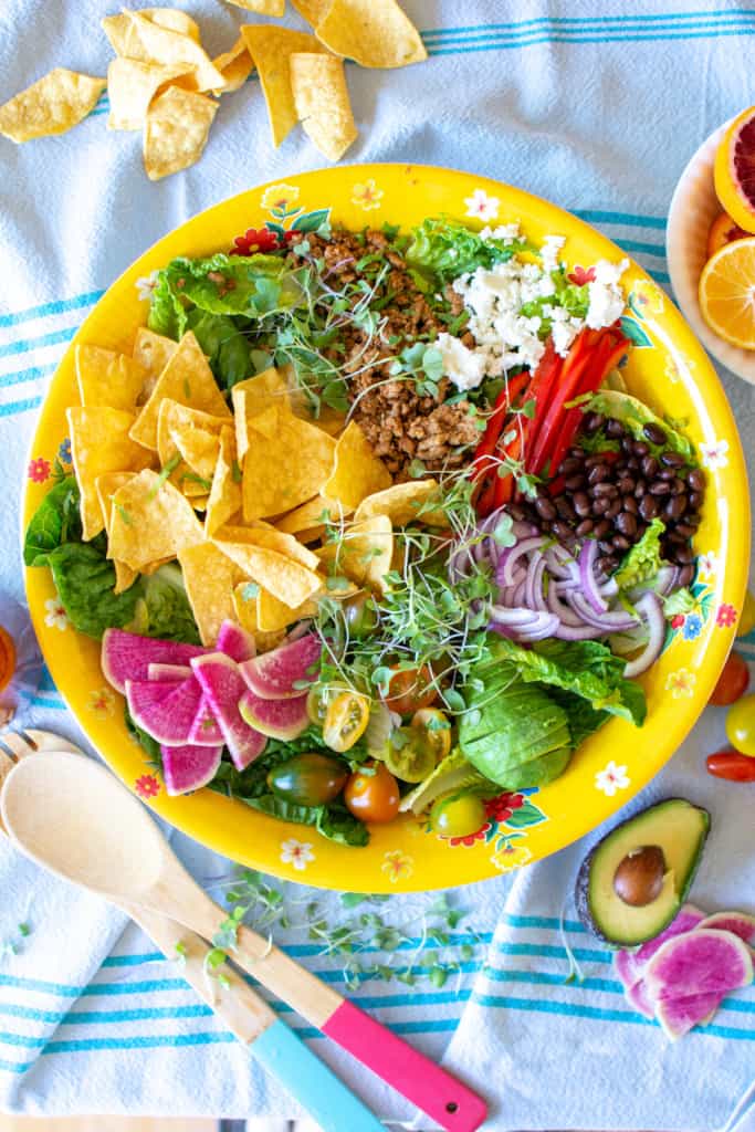 Healthy Taco Salad with Sweet Citrus Dressing - ¡HOLA! JALAPEÑO
