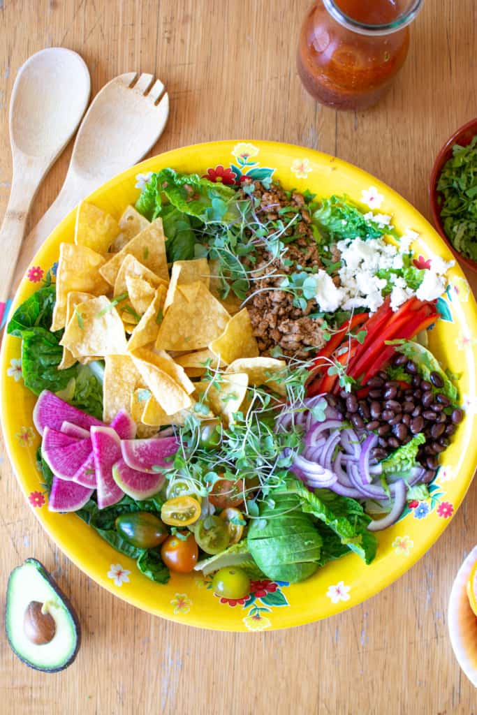 Healthy Taco Salad with Sweet Citrus Dressing - ¡HOLA! JALAPEÑO