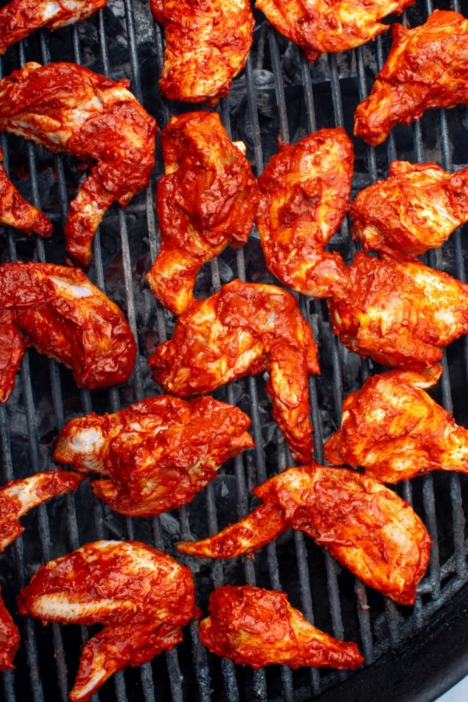 chicken wings on a grill