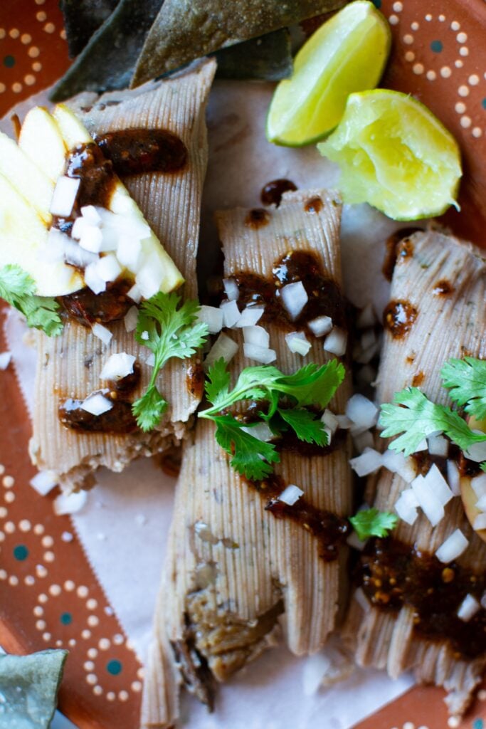 several tamales on a plate
