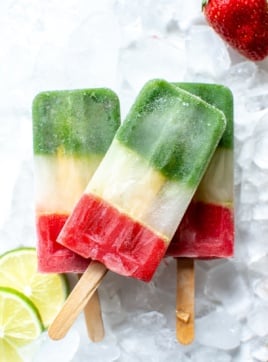 green white and red popsicles