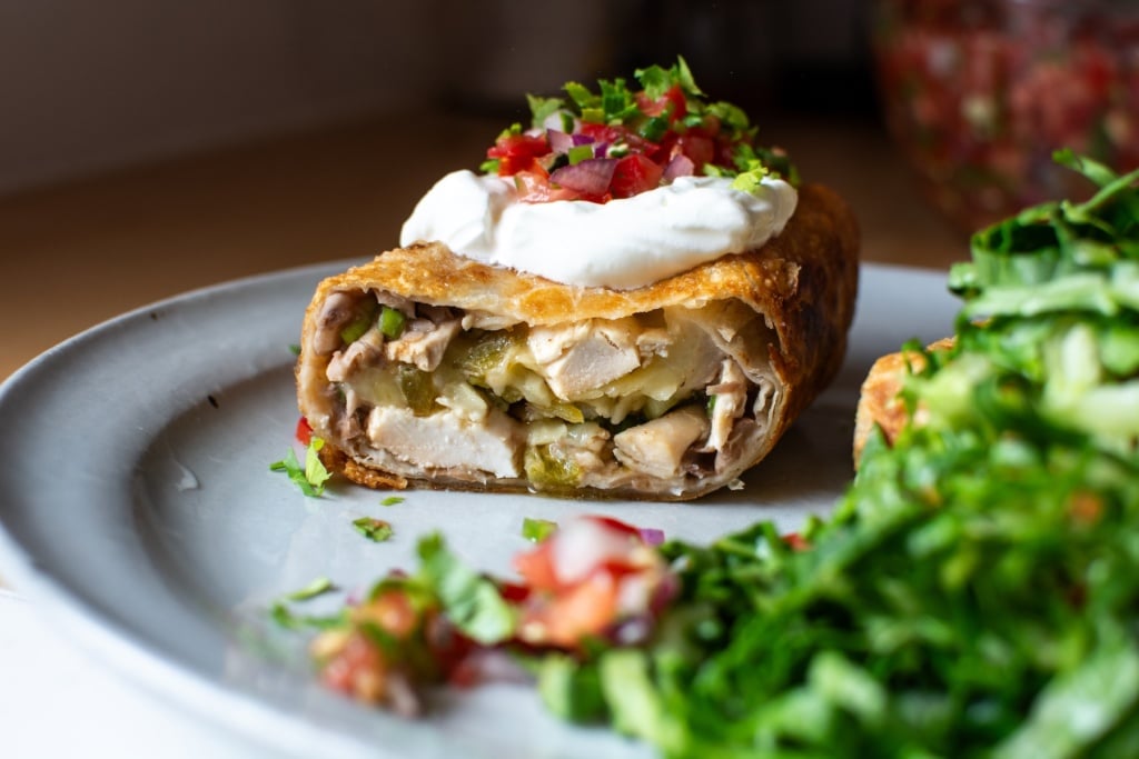 a chicken chimichanga