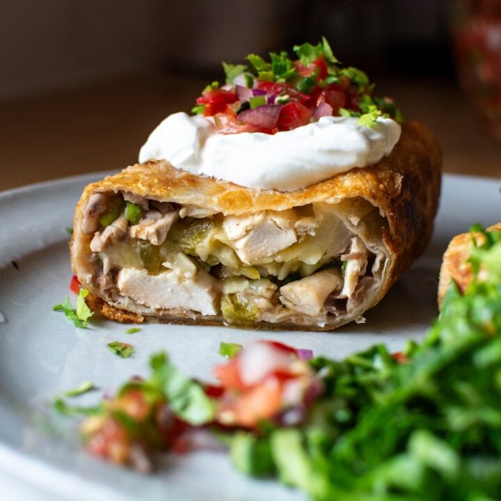 a chicken chimichanga