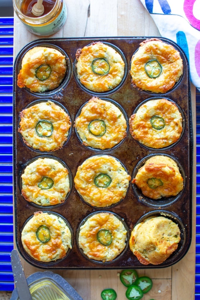 Mexican cornbread recipe in muffin tins
